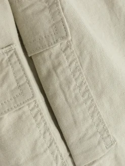 Pantalones Cargo En Mezcla De Lino