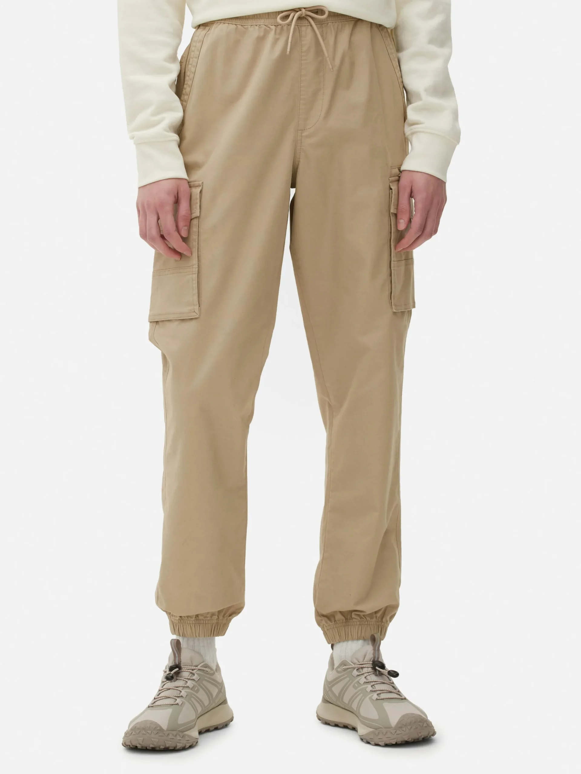 Pantalones Cargo Holgados Con Bajos Elásticos