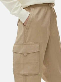 Pantalones Cargo Holgados Con Bajos Elásticos