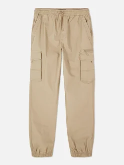 Pantalones Cargo Holgados Con Bajos Elásticos