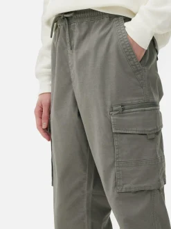 Pantalones Cargo Holgados Con Bajos Elásticos