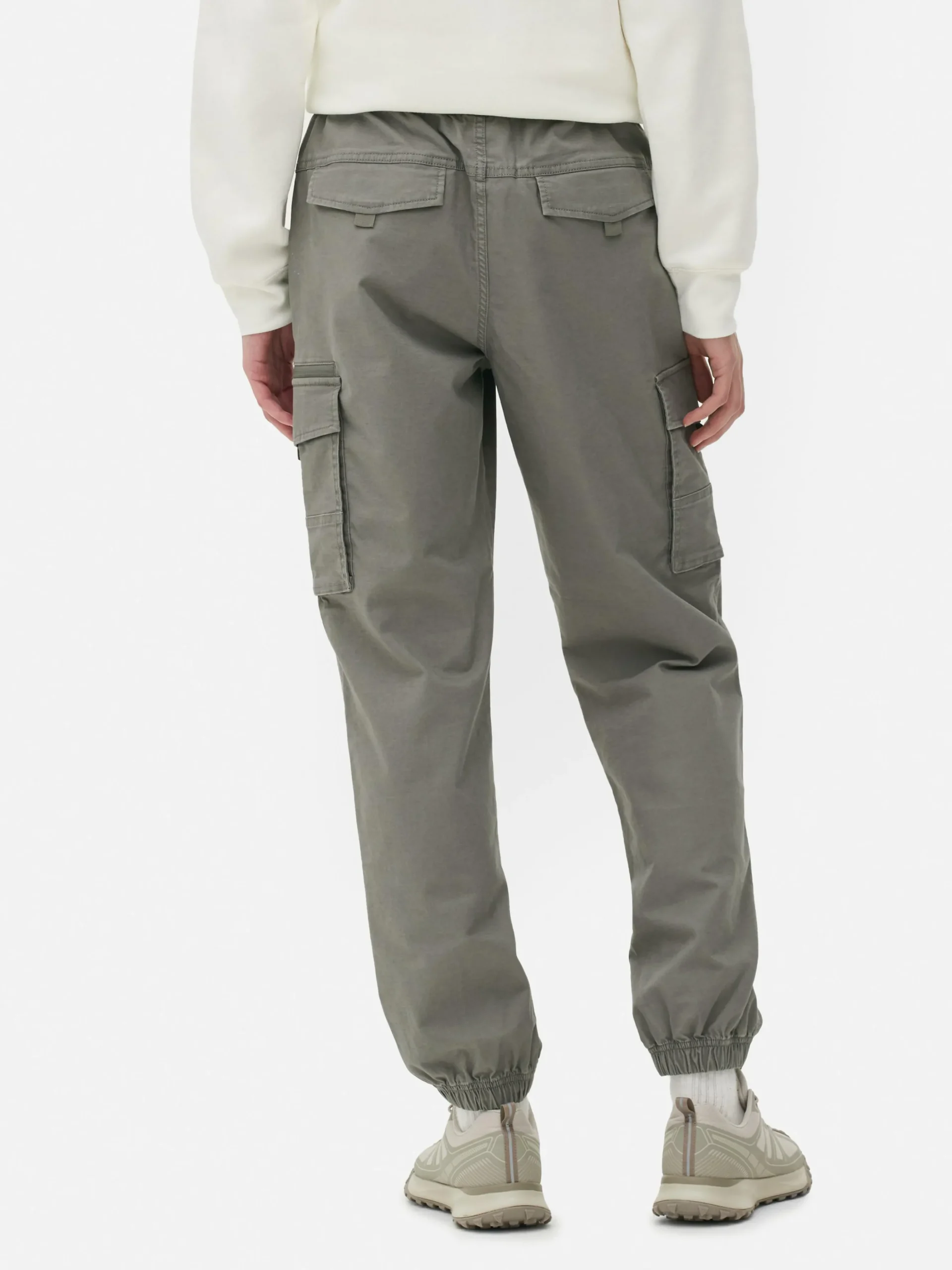 Pantalones Cargo Holgados Con Bajos Elásticos