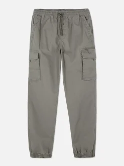 Pantalones Cargo Holgados Con Bajos Elásticos