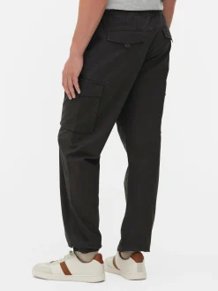 Pantalones Cargo Holgados Con Bajos Elásticos
