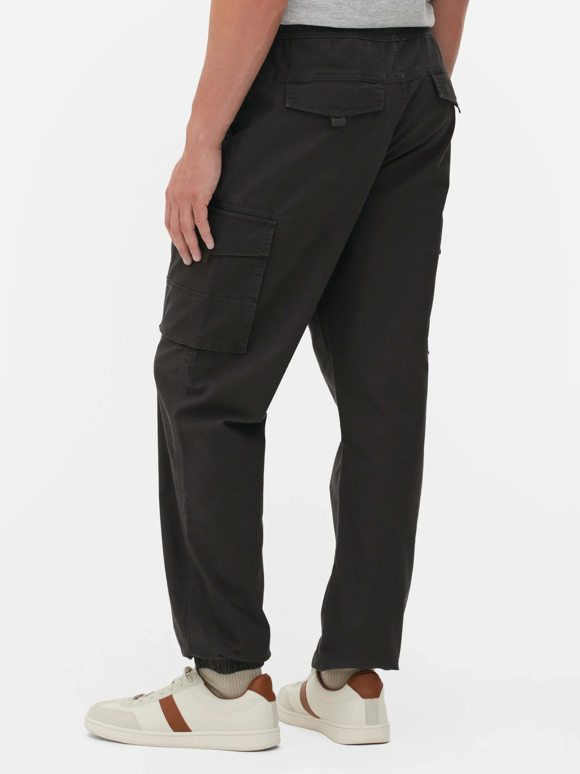 Pantalones Cargo Holgados Con Bajos Elásticos