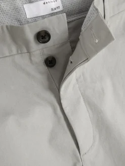 Pantalones Chinos Elásticos De Corte Entallado