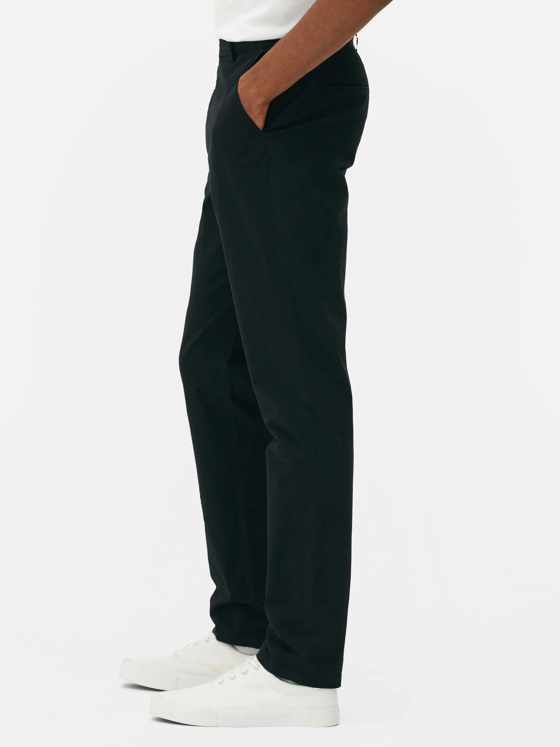 Pantalones Chinos Elásticos De Corte Entallado