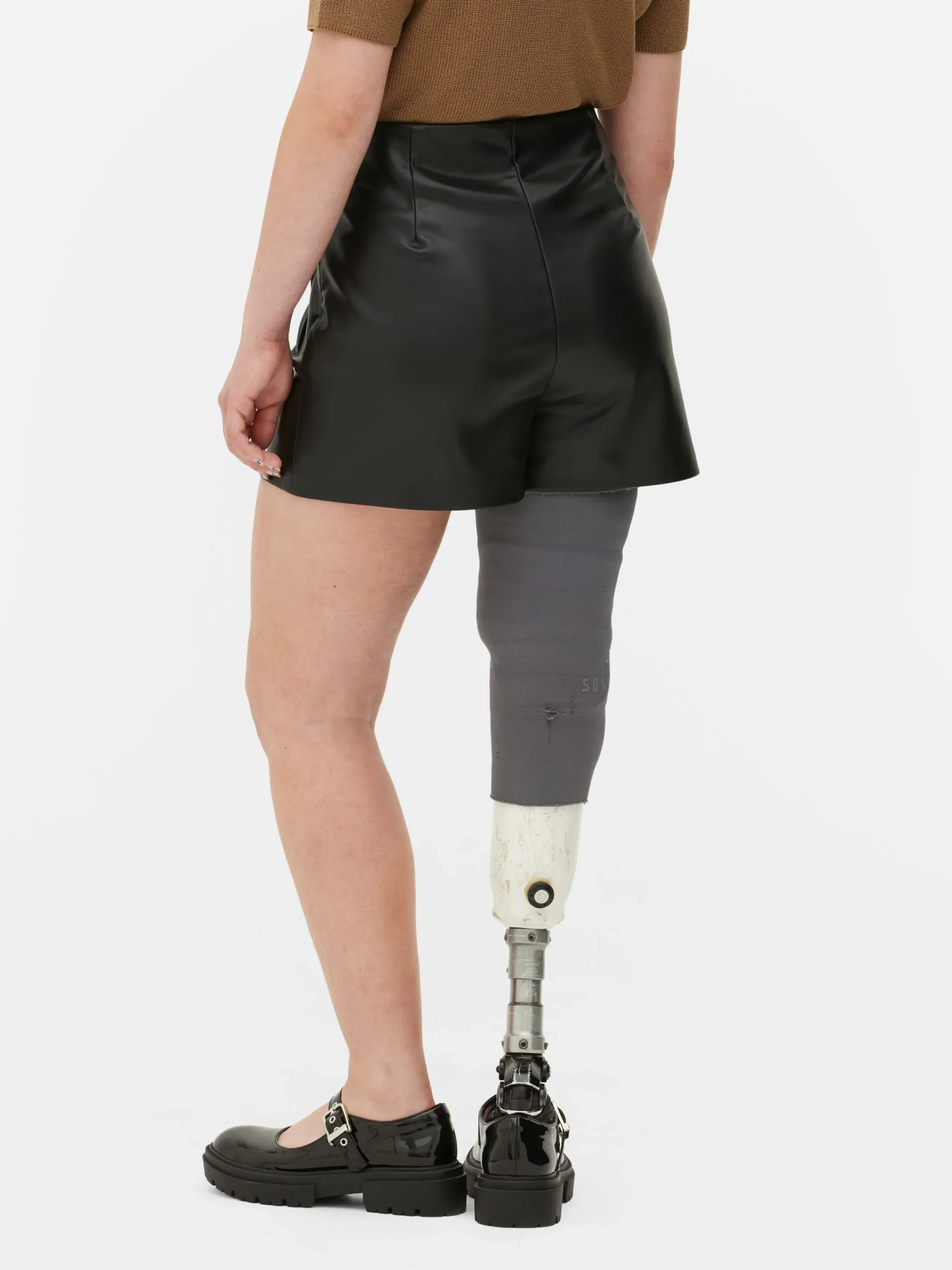 Pantalones Cortos De Piel Sintética