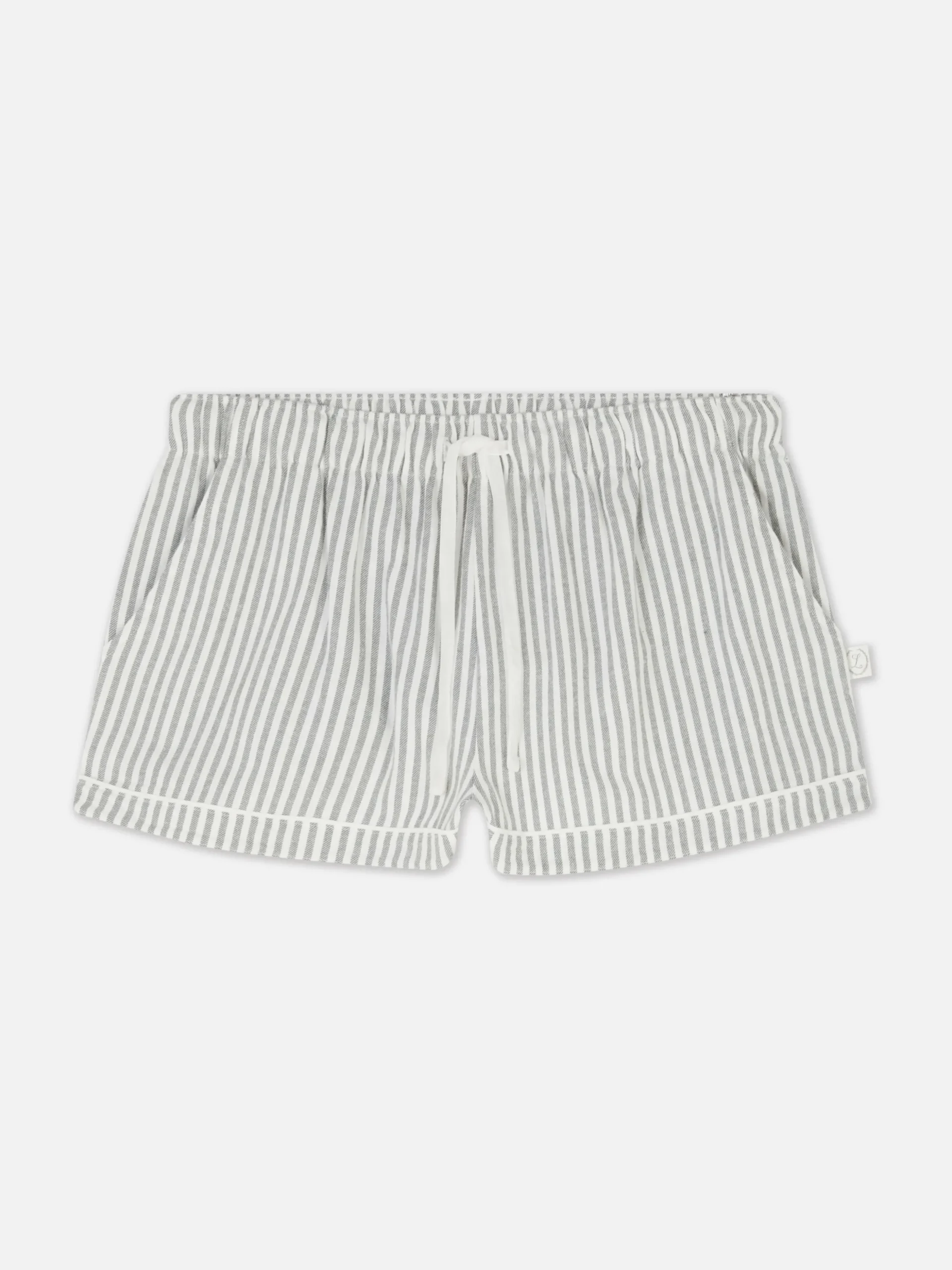 Pantalones Cortos De Pijama De Franela A Rayas