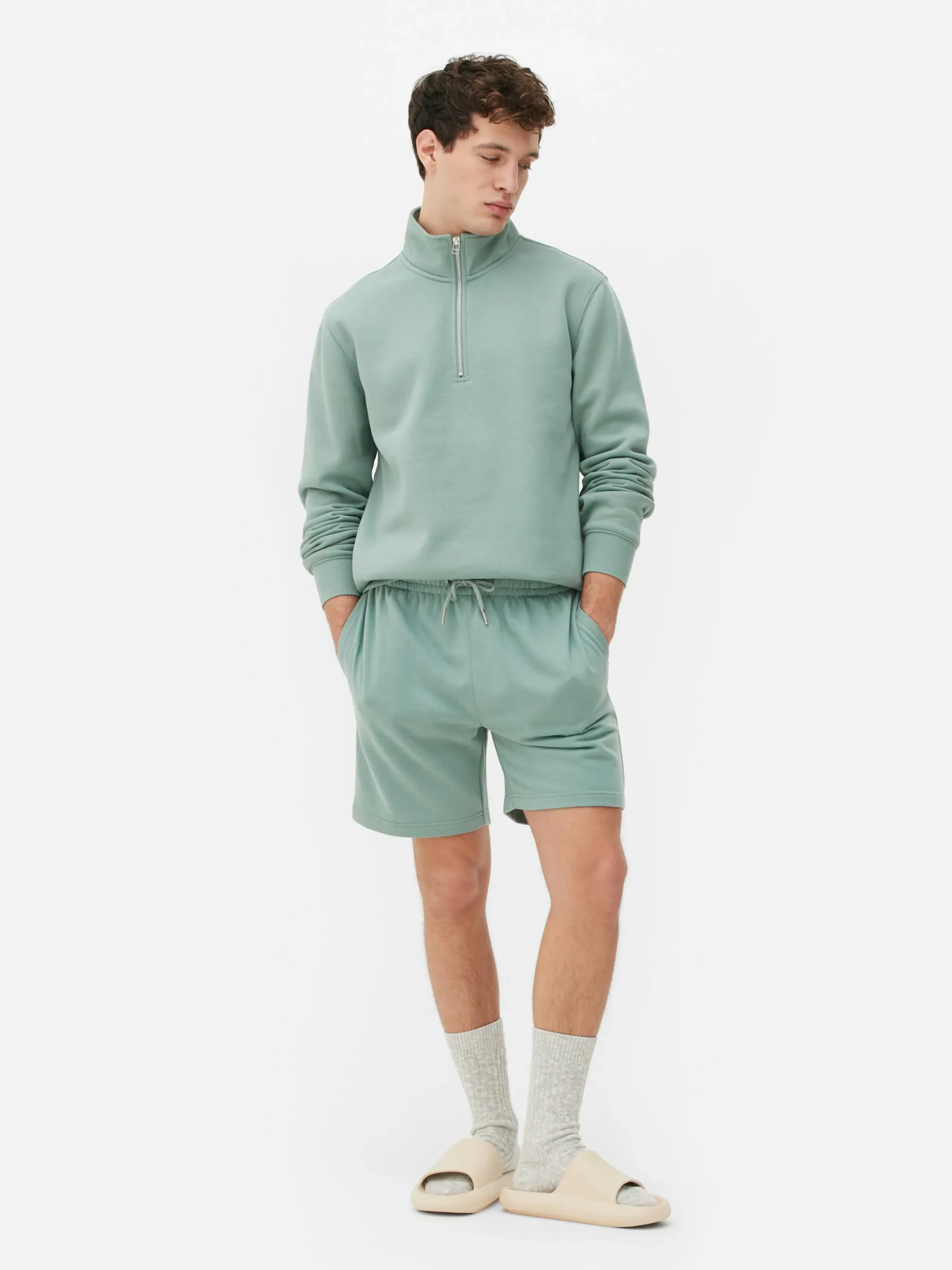 Pantalones Cortos De Punto Con Cordón De Ajuste