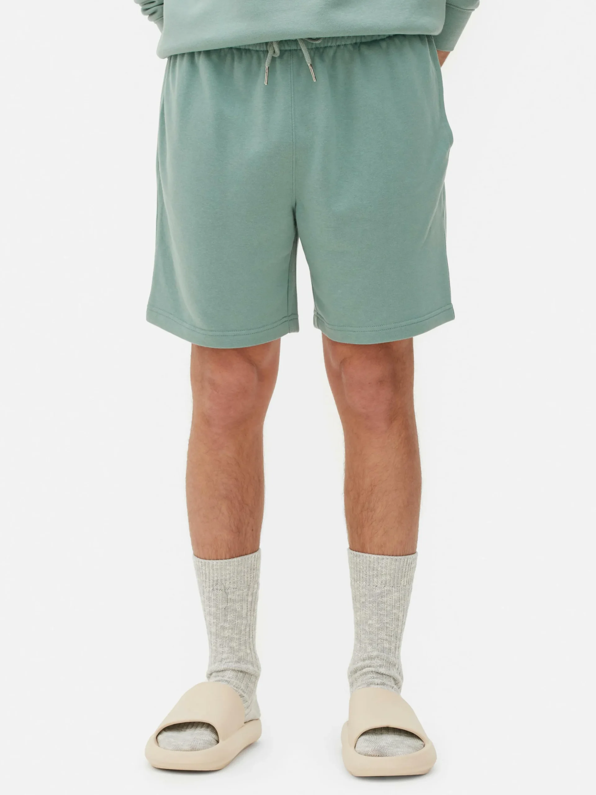 Pantalones Cortos De Punto Con Cordón De Ajuste