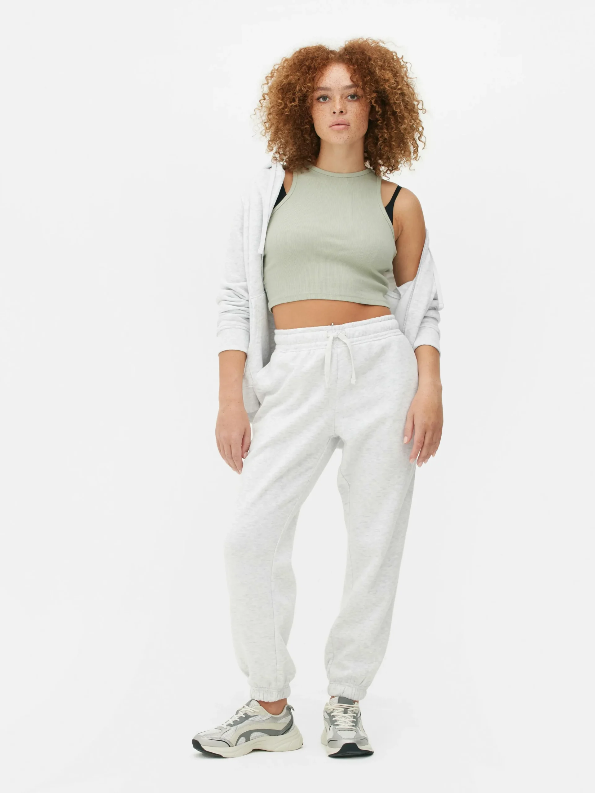 Pantalones De Chándal De Corte Recto Con Cordón De Ajuste