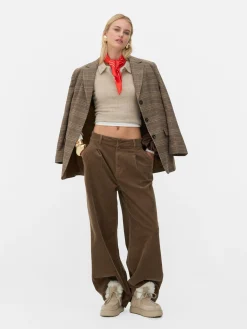 Pantalones De Pernera Ancha De Pana De Rita Ora