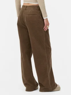 Pantalones De Pernera Ancha De Pana De Rita Ora