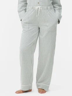 Pantalones De Pijama A Rayas De Pernera Recta