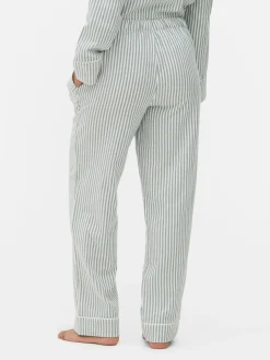 Pantalones De Pijama A Rayas De Pernera Recta