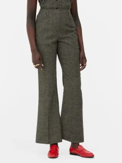 Pantalones En Tejido De Espiga De Rita Ora