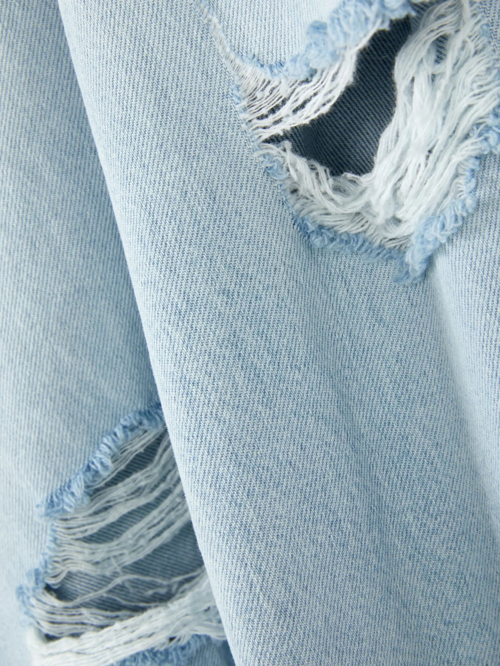 Pantalones Vaqueros De Pernera Ancha Desgastados