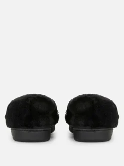 Pantuflas Estilo Mocasín Con Forro De Pelo Sintético