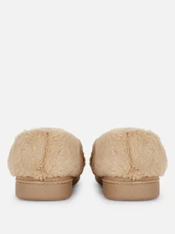 Pantuflas Estilo Mocasín Con Forro De Pelo Sintético