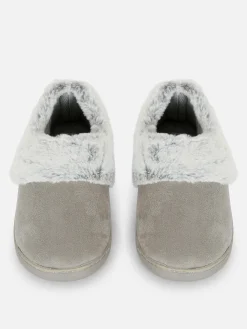 Pantuflas Estilo Mocasín Con Forro De Pelo Sintético