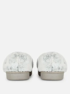 Pantuflas Estilo Mocasín Con Forro De Pelo Sintético