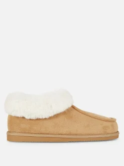 Pantuflas Estilo Mocasín Con Forro De Pelo Sintético