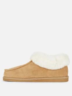 Pantuflas Estilo Mocasín Con Forro De Pelo Sintético