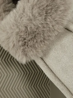 Pantuflas Estilo Mocasín Con Forro De Pelo Sintético