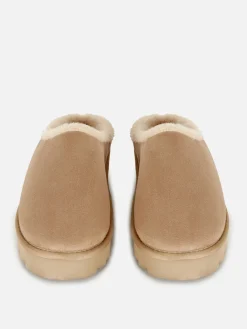 Pantuflas Tipo Chinela Forradas De Pelo Sintético