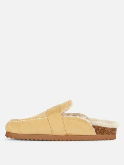 Pantuflas Tipo Mocasín Con Forro De Pelo Sintético