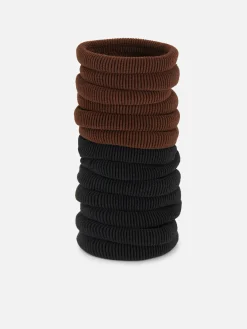 Paquete De 20 Goma Acanaladas Para El Cabello