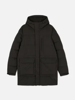 Parka Acolchada Con Capucha