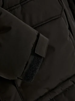 Parka Acolchada Con Capucha