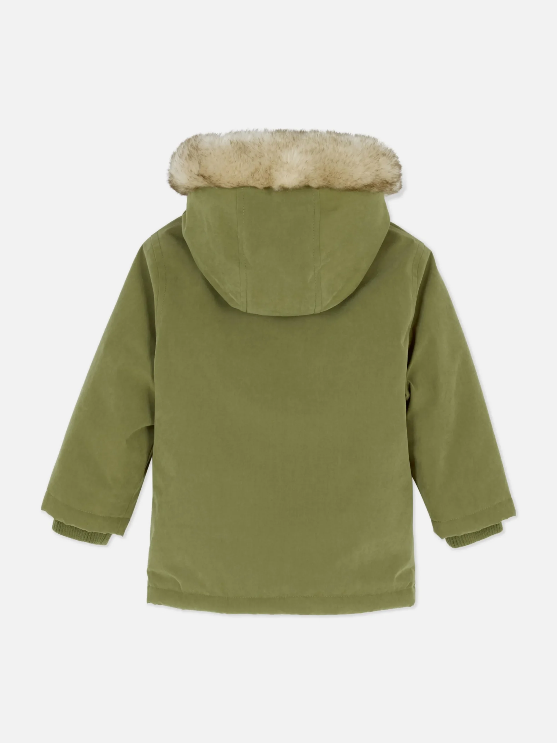 Parka De Pelo Sintético Con Capucha
