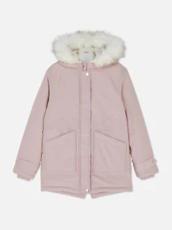 Parka De Pelo Sintético Con Capucha