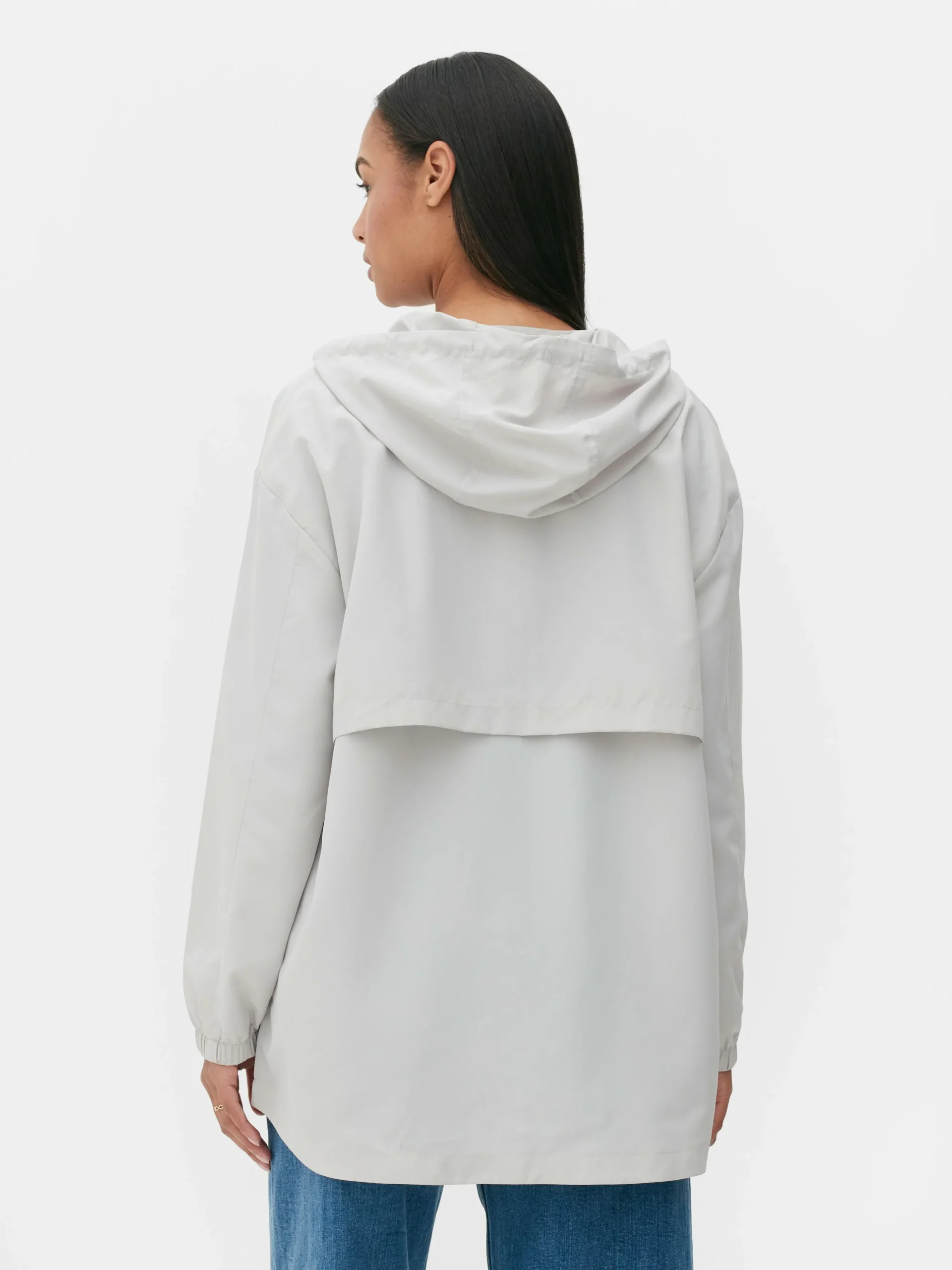 Parka Impermeable Ligera Con Capucha