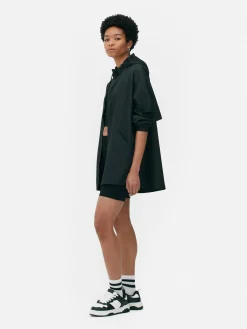 Parka Impermeable Ligera Con Capucha