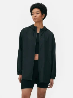 Parka Impermeable Ligera Con Capucha