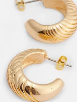 Pendientes De Aro Con Textura