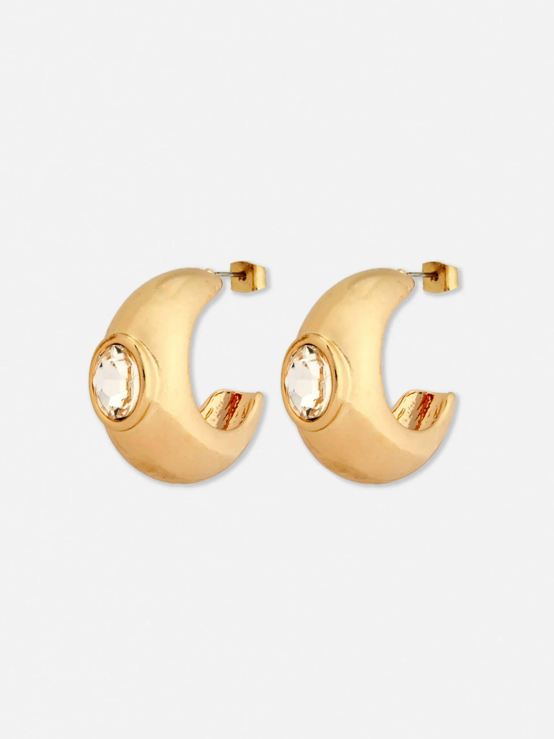 Pendientes De Aro Gruesos Con Gemas Sintéticas De Rita Ora