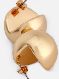 Pendientes De Botón De Orbe Con Diseño Recortado