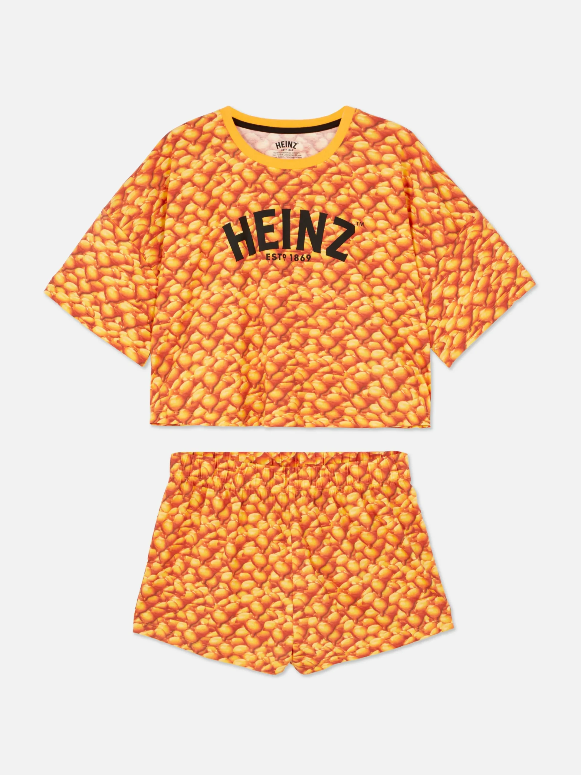 Pijama Corto Con Estampado Gráfico De Heinz
