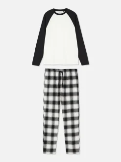 Pijama De Algodón Cepillado A Cuadros