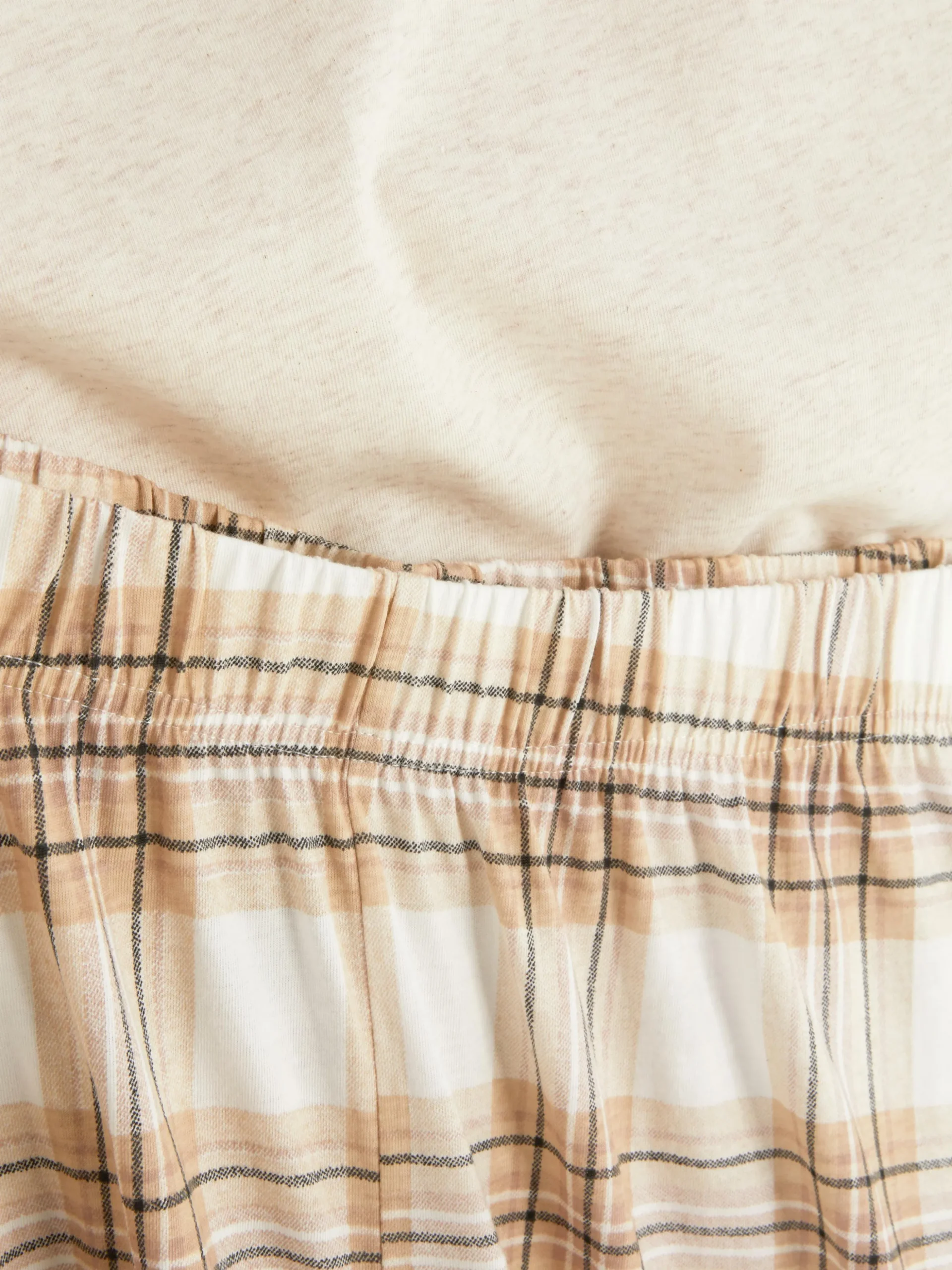 Pijama De Manga Corta De Tartán