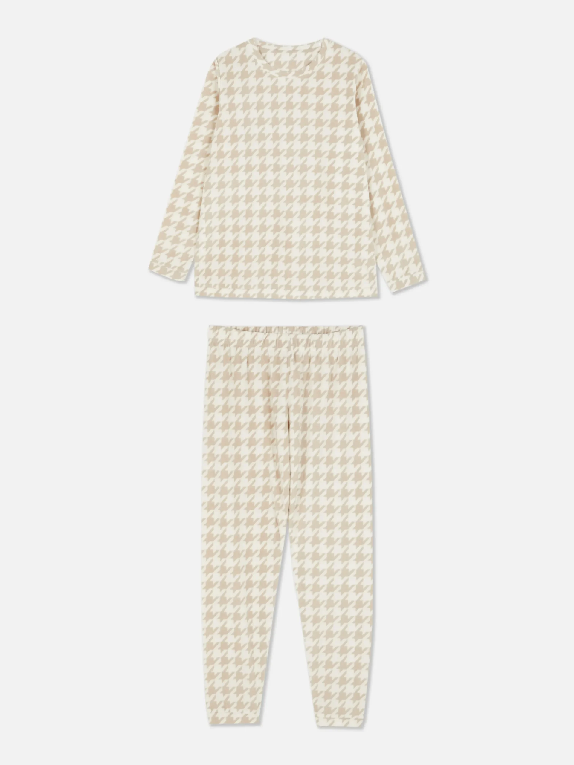 Pijama De Manga Larga De Microfelpa