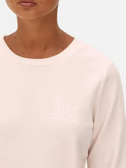 Pijama De Manga Larga De Microfelpa