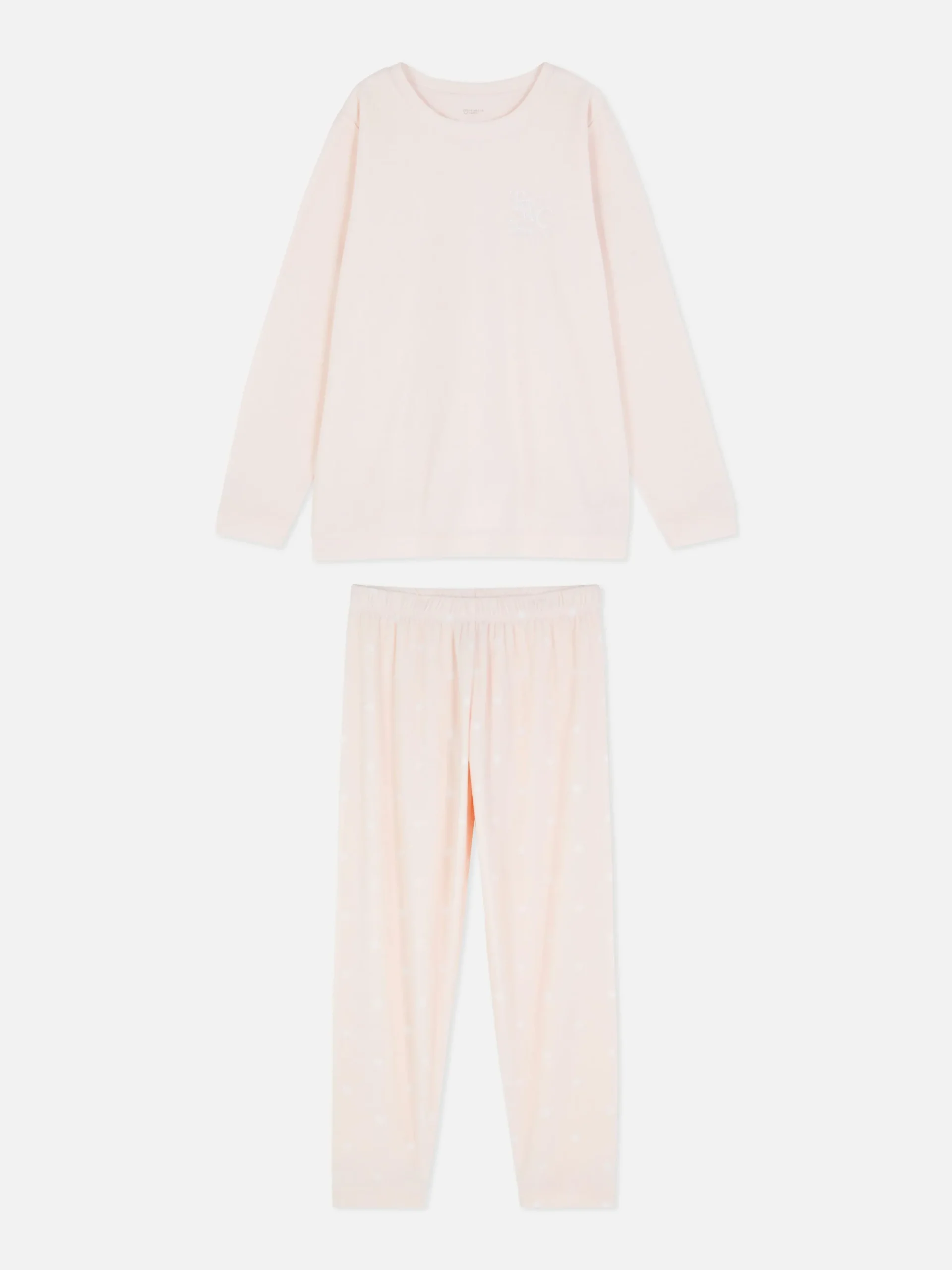 Pijama De Manga Larga De Microfelpa