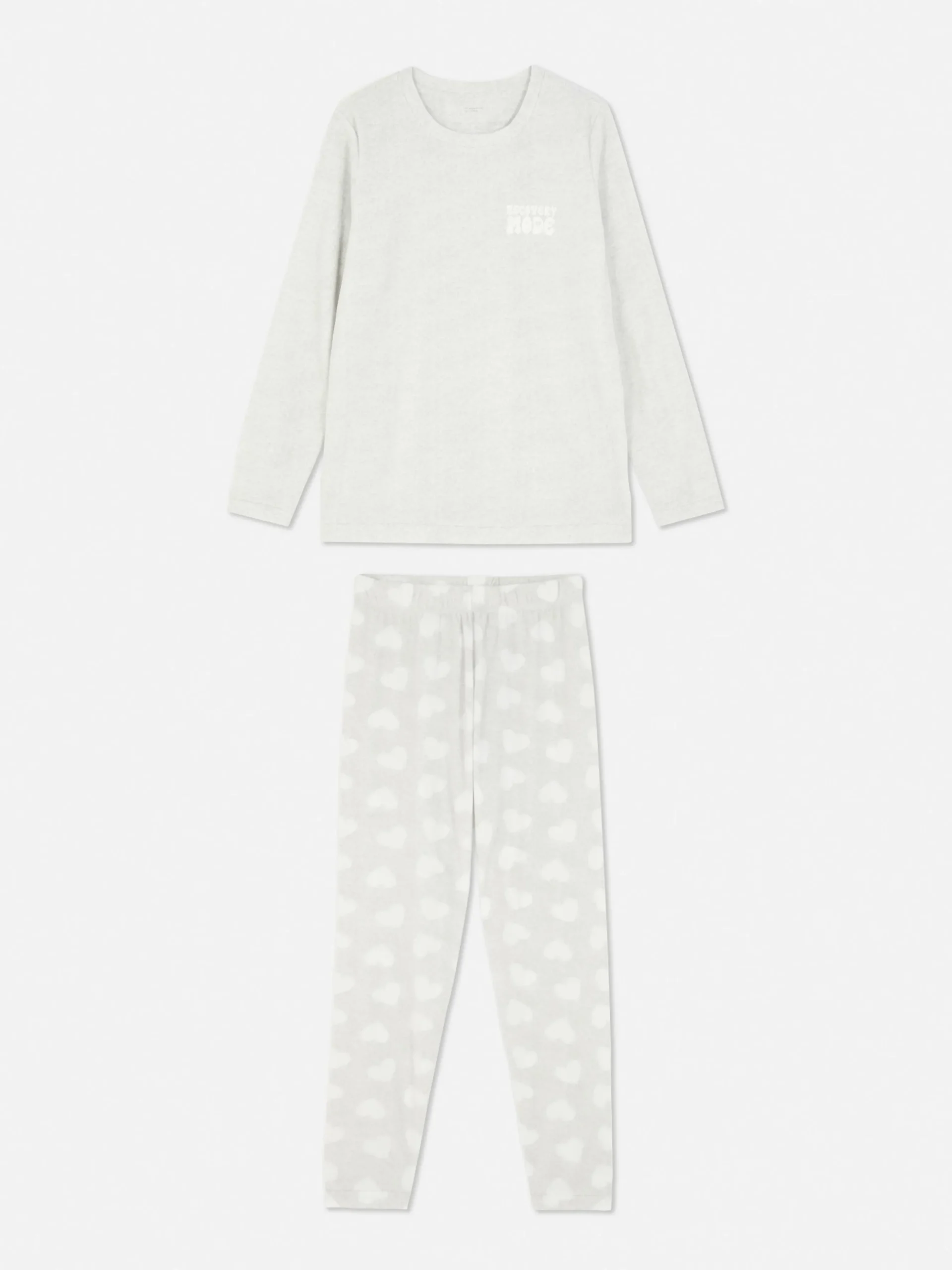 Pijama De Manga Larga De Microfelpa