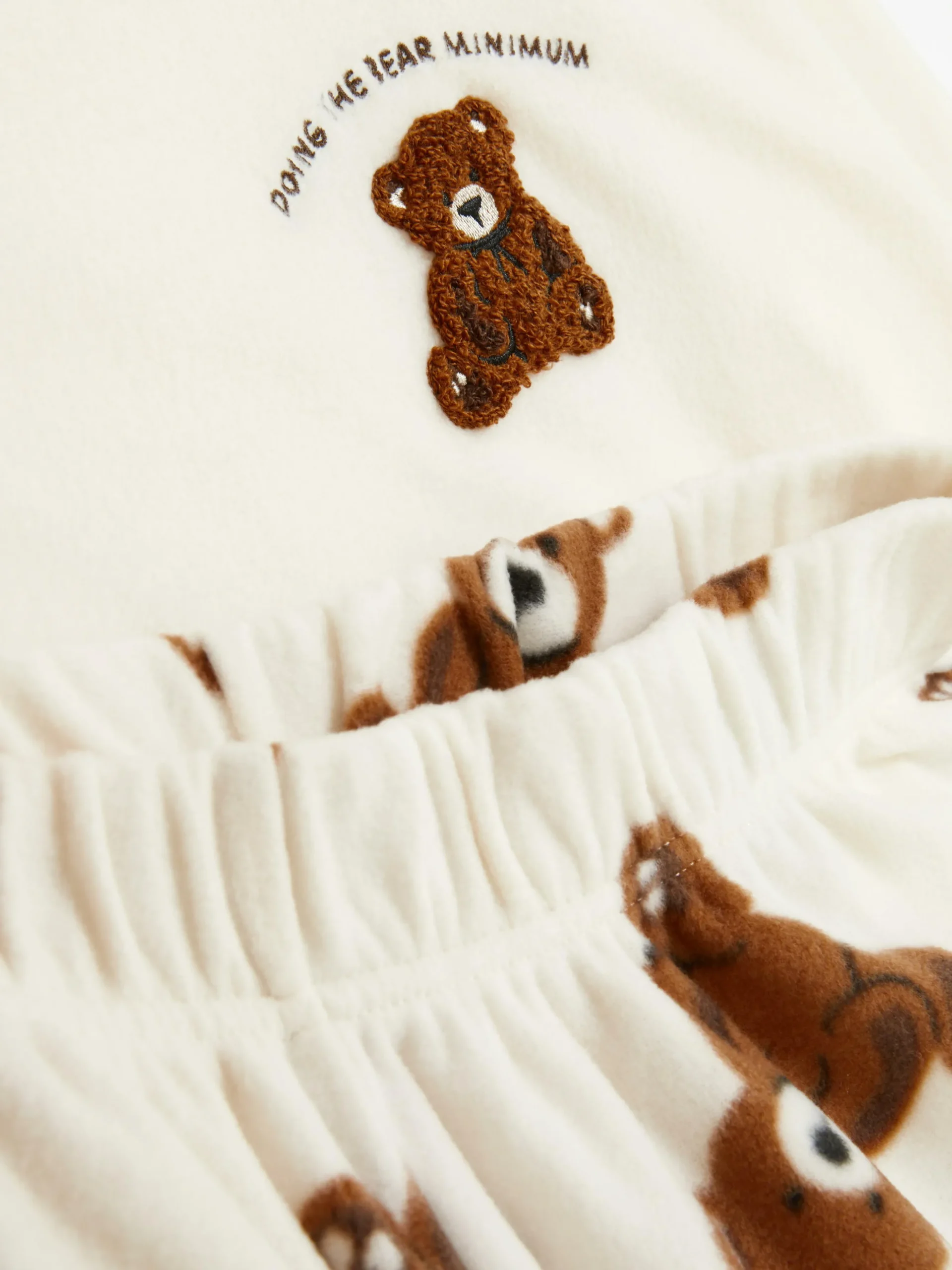 Pijama De Manga Larga De Microfelpa